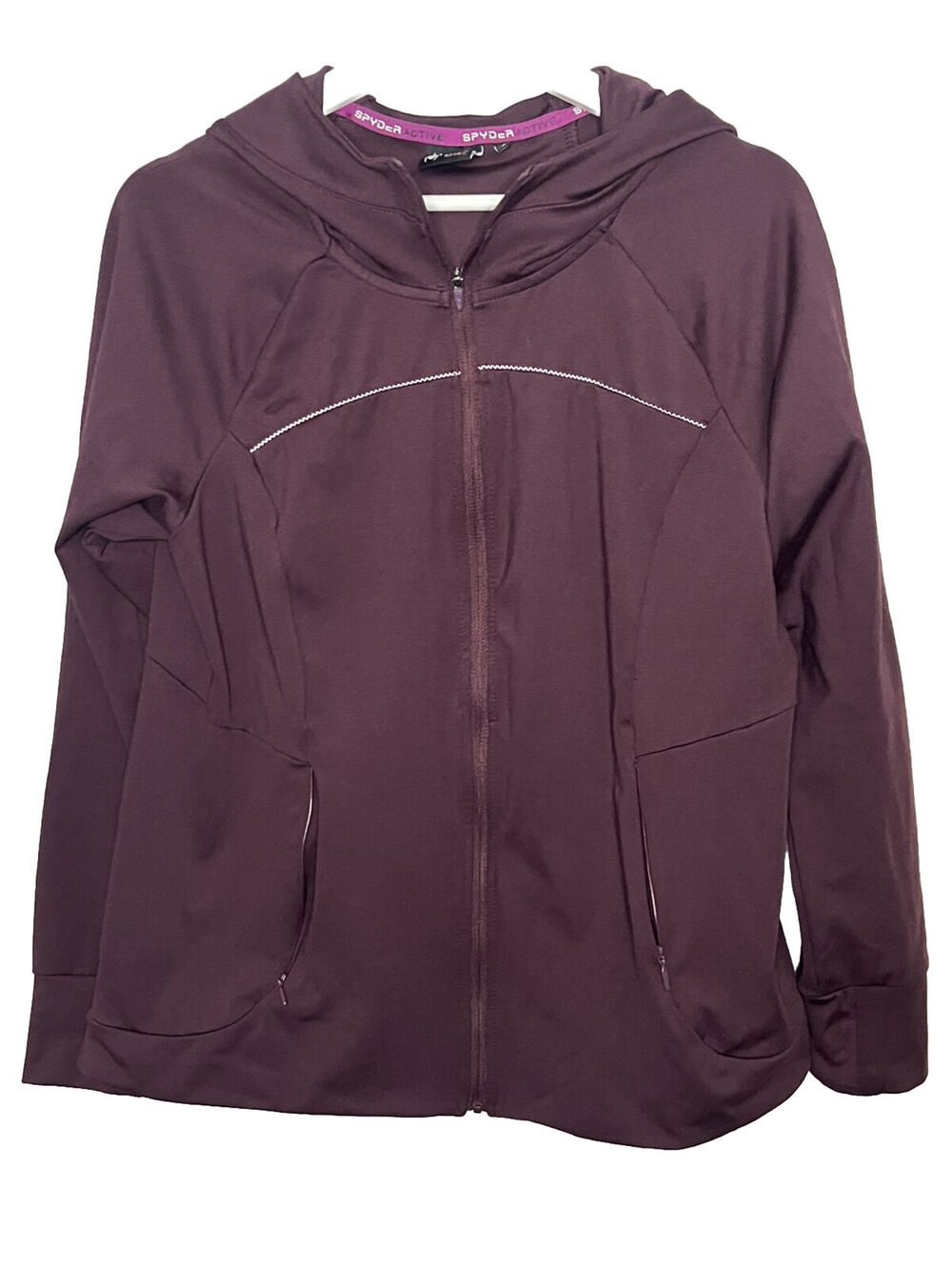 Spyder Active Women’s Plum Activewear Zip Up Jacket Size Large Athleisure Ski